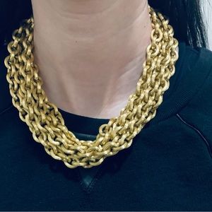 18” Anne Klein 5 strands gold tone necklace